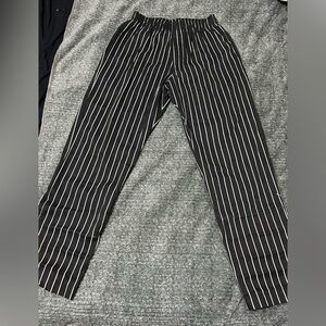 Classic Black Striped Men's Dress Pants